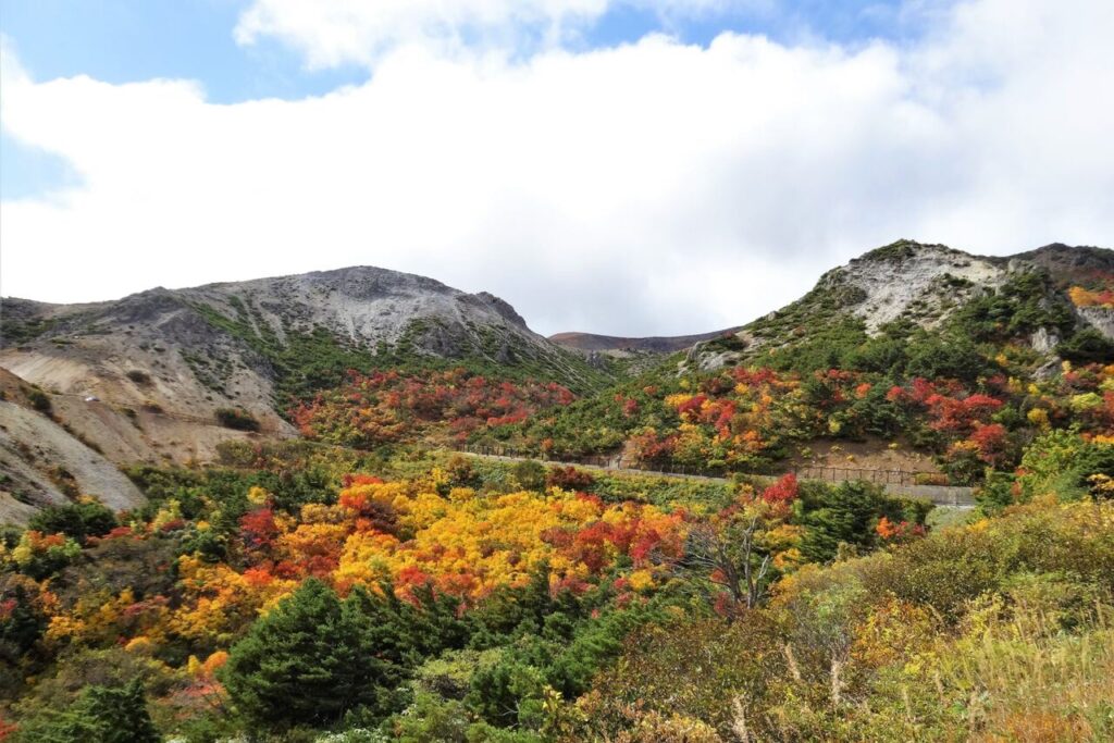 Autumn time Mountain Bandai in Fukushima