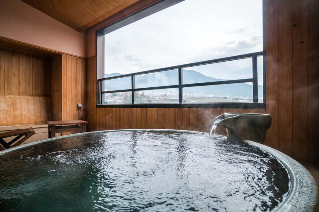 onsen bath, one the facilities inside the ClubMed Kiroro Grand Hokkaido