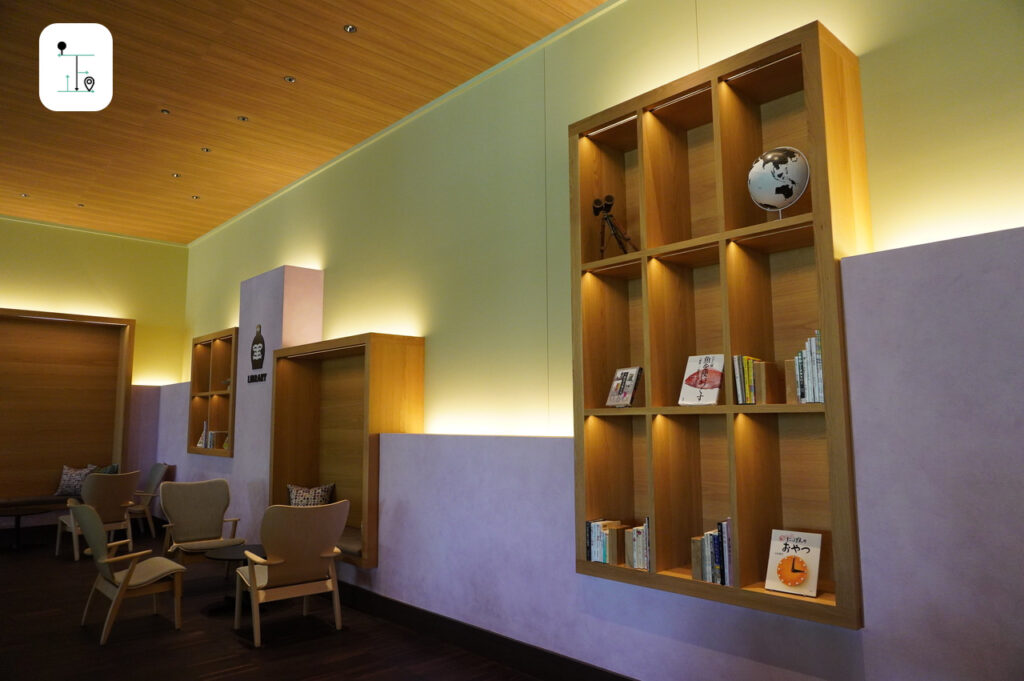reading area with books introduced the Osaka culture