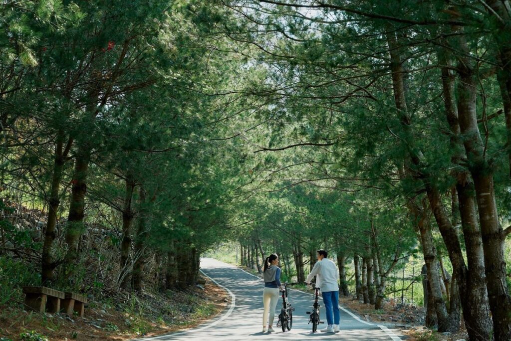 biking in the forest, forest biking programe by the Hoshinoya Guguan