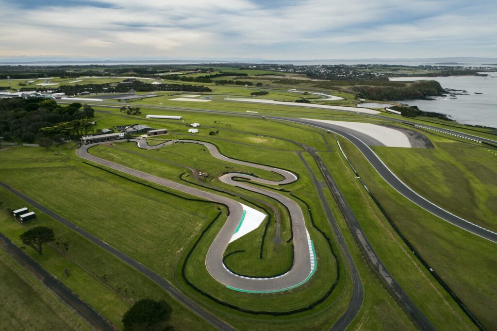 Karting racing course in the Phillip Island Go Karts.