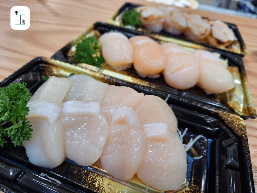 3 different types of scallop