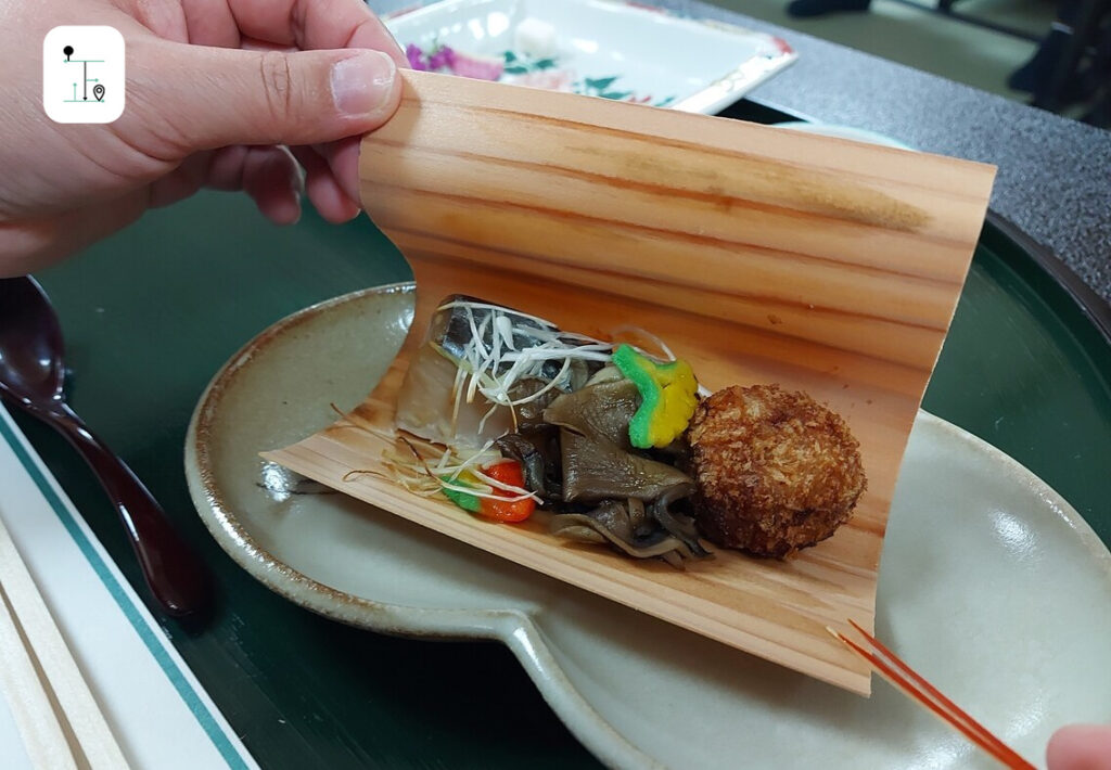 miso dish in the dinner menu, the Suimeikan, Ryukan in Gero Onsen