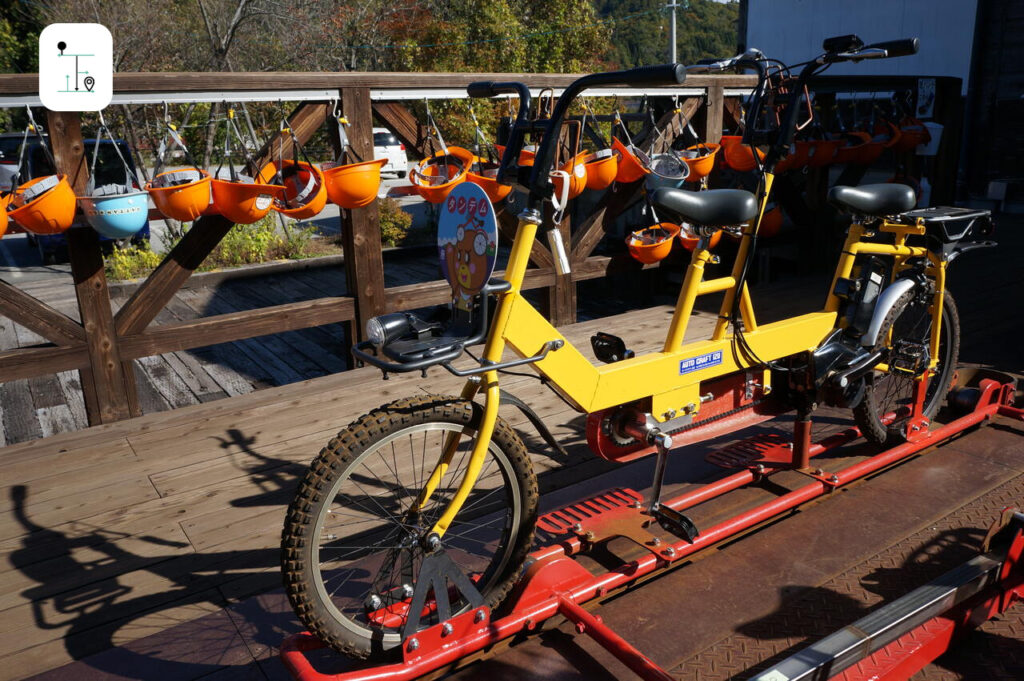 Two normal bikes are combined and one iron board is added for the reels.