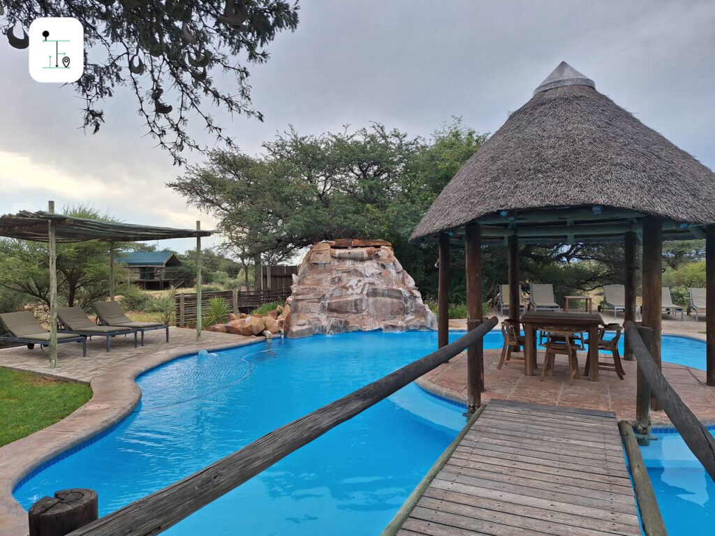 In the Mattanu Private Game Reserve, a little pool for guest to chill under the sun.