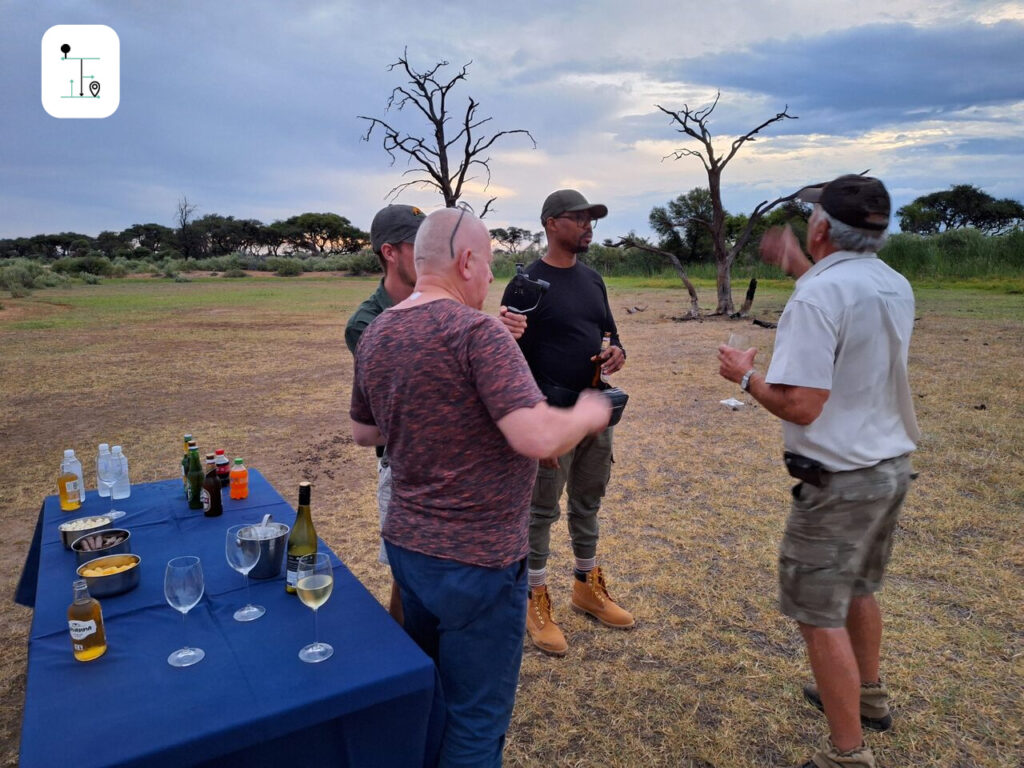 Dr JC Kriek and his staff hosted a little cocktail reception in the bushland.