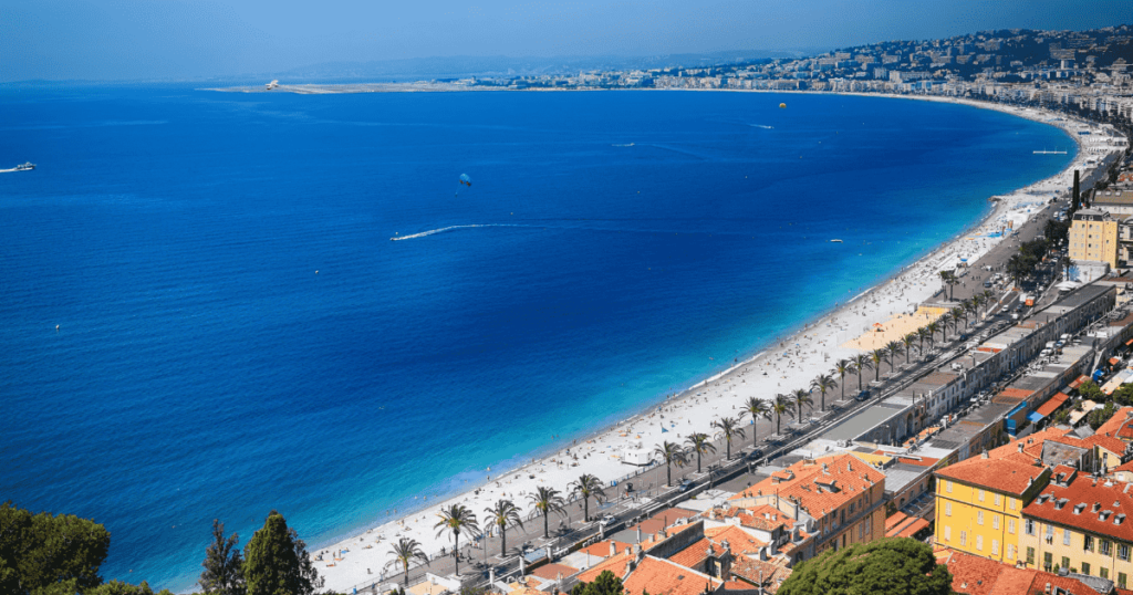 seashore in Nice, France