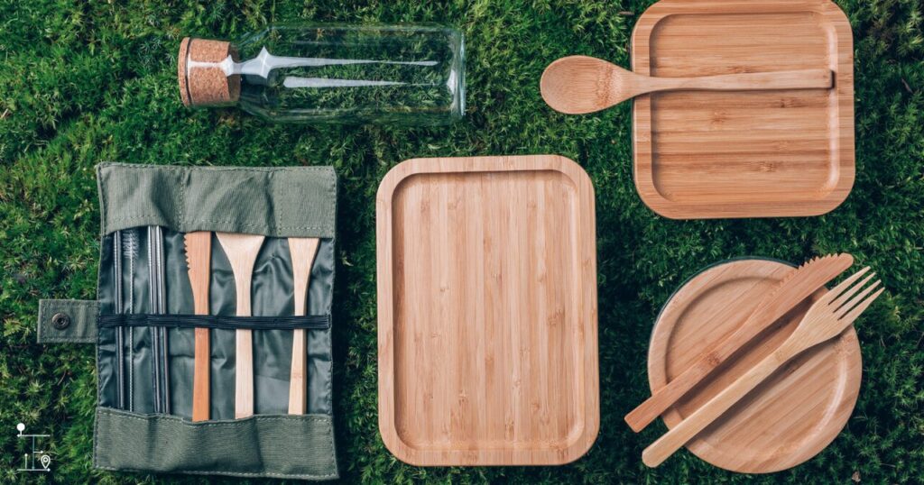 wooden made portable tableware