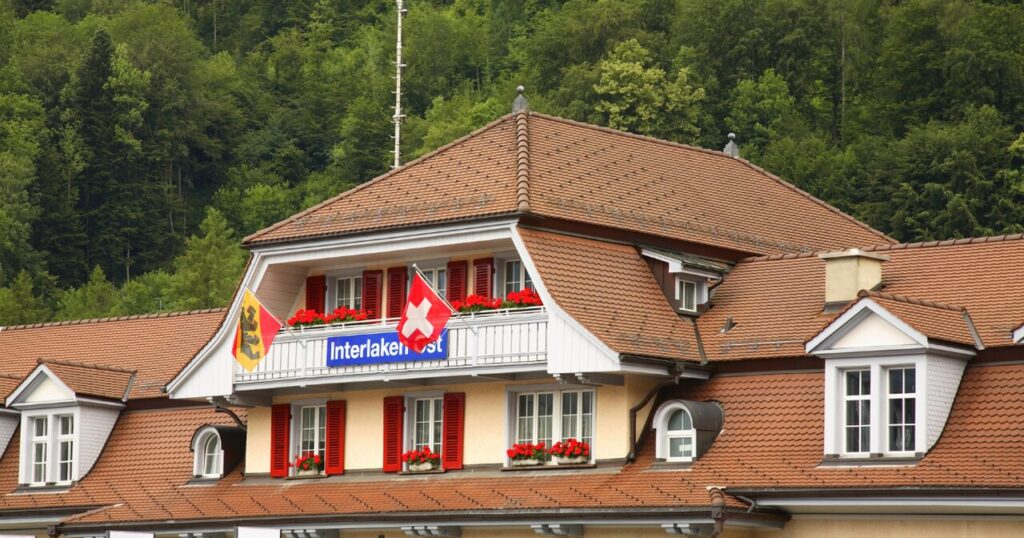 Interlaken station in Switzerland