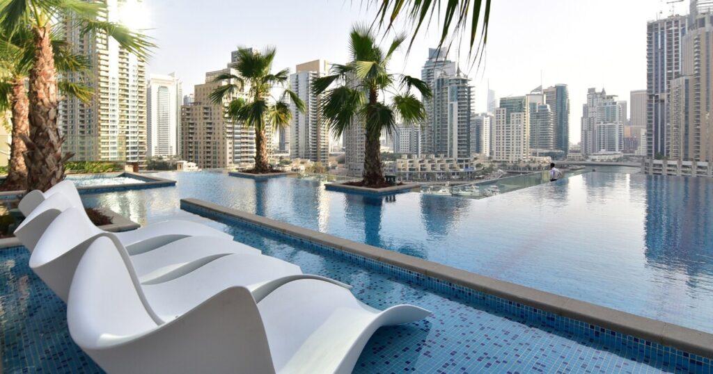 hotel swimming pool in Dubai