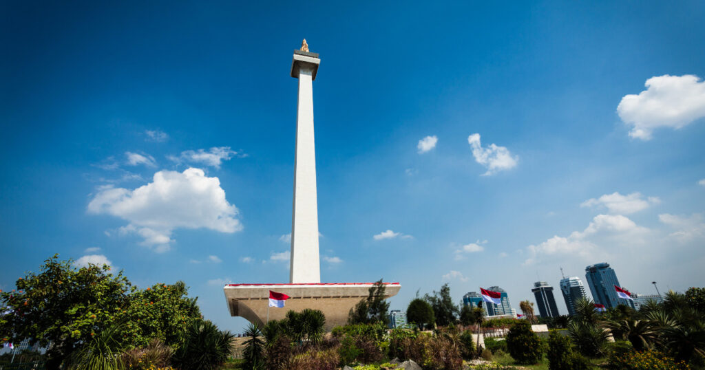 New destination for direct flight HK to Jakarta by AirAsia. A tower like landmark in Jakarta